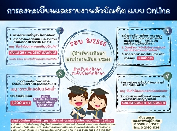 ประกาศ การลงทะเบียนและรายงานตัวบัณฑิต