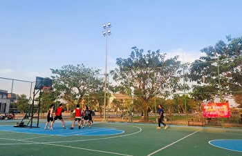 บรรยากาศการแข่งขันบาสเกตบอล รอบคัดเลือก
