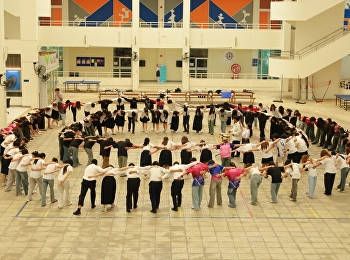 On Wednesday, October 29, 2025 -
students from the College of Logistics
and Supply Chain, Suan Sunandha Rajabhat
University, Nakhon Pathom Campus,
practice a boom cheer for the graduation
ceremony, 