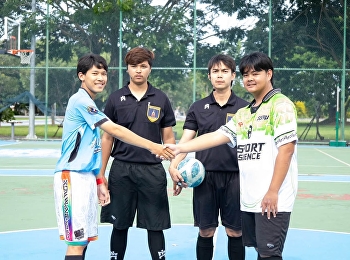 ภาพบรรยากาศการแข่งขันกีฬาฟุตซอล ในงาน
SSRU Sports Science Games 2026
ระหว่างวันที่ 3 – 21 สิงหาคม 2569
จัดโดยสาขาวิชาวิทยาศาสตร์การกีฬาและสุขภาพ
คณะวิทยาศาสตร์และเทคโนโลยี
